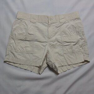 GAP womens SHORTS cream UTILITY nylon COTTON hiking CAMPING SIZE 8
